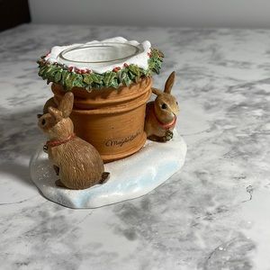 Hallmark Marjolein Bastin Candle Holder Winter Bunnies